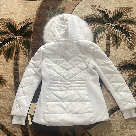 NWT Stunning Michael Kors White Winter Coat Designer MK Jacket S M L XL - Picture 10 of 13